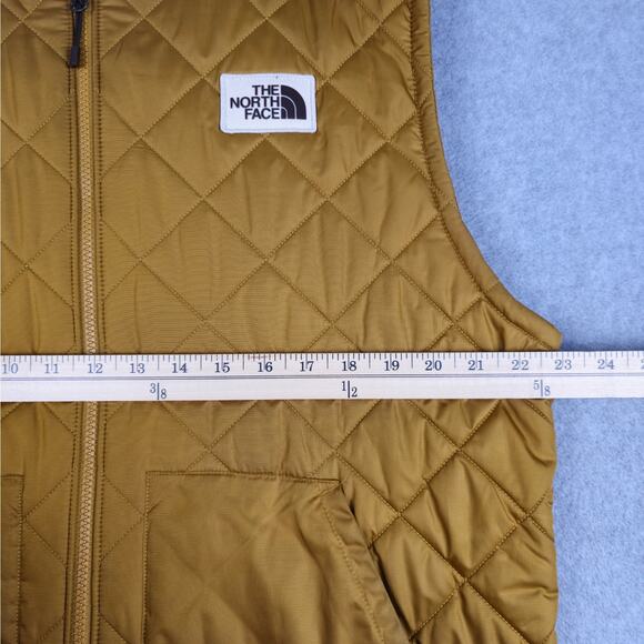The North Face Mens Large Cuchillo Insulated Full Zip Vest in a Gold/Brown Color - Picture 13 of 15